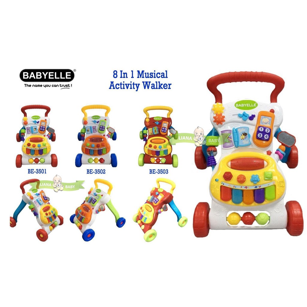 baby elle 8 in 1 musical activity walker