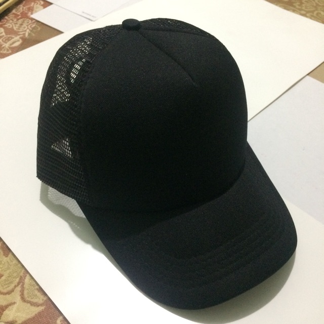 Jual Topi Trucker Hitam Polos Shopee Indonesia