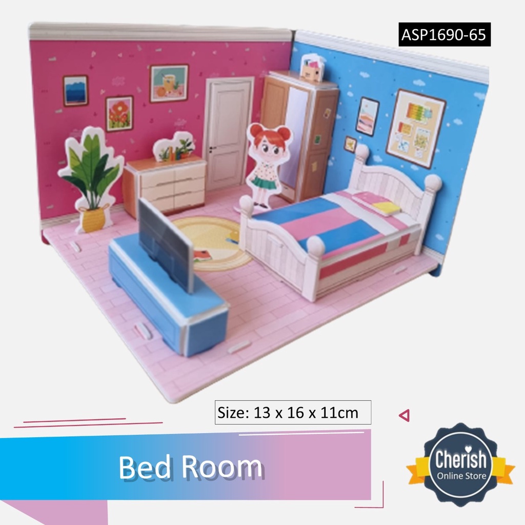 Puzzle 3D Anak BABY ROOM SERIES Mainan Edukasi Mainan DIY Rumah - Pazel DIY Anak murah Edukatif - Puzzle Ruangan Interior Anak