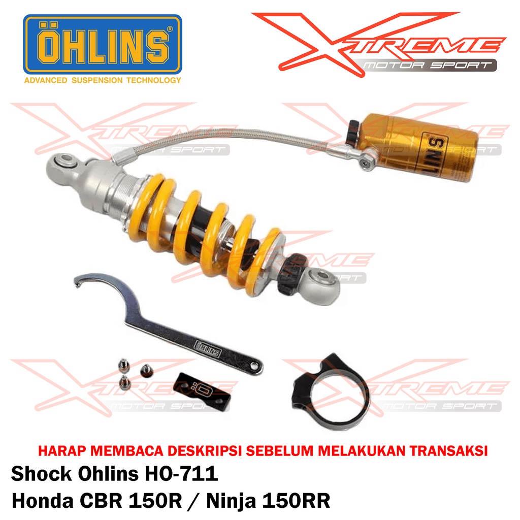 Shock Breaker Ohlins Belakang Original HO 711 CBR 150R & Ninja 150 RR / HO 709 CBR 250RR Garansi Res