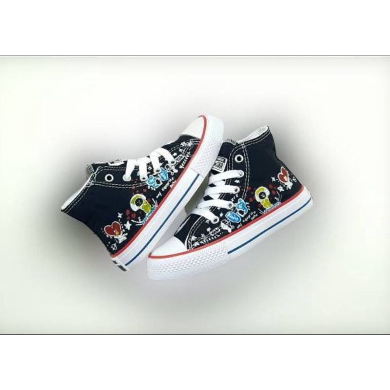 sepatu anak converse all-star kids karakter BTS BT21 high