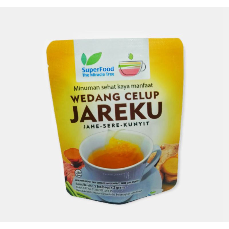 

Superfood Wedang Celup Jareku Jahe Sere Kunyit Pouch 5 teabags