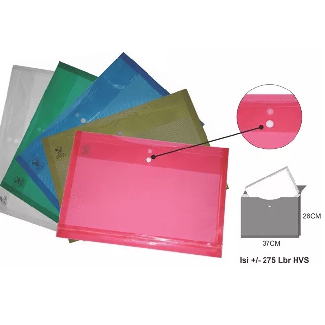 

Folder Map Plastik F4 Transparant Kancing 1