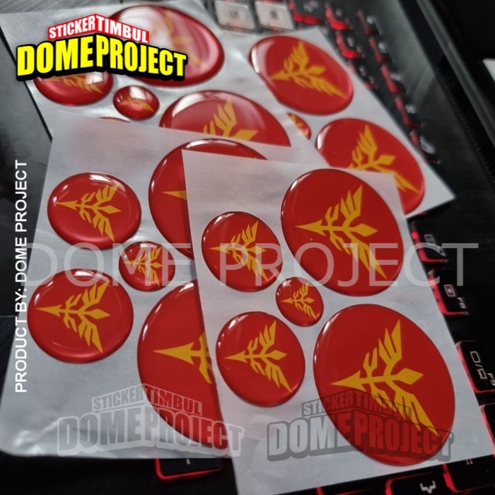 STIKER MOTOR TIMBUL EMBLEM LOGO YAMAHA NMAX AEROX LEXI LOGO ANIME GUNDAM ZEON AESTHETIC KEREN