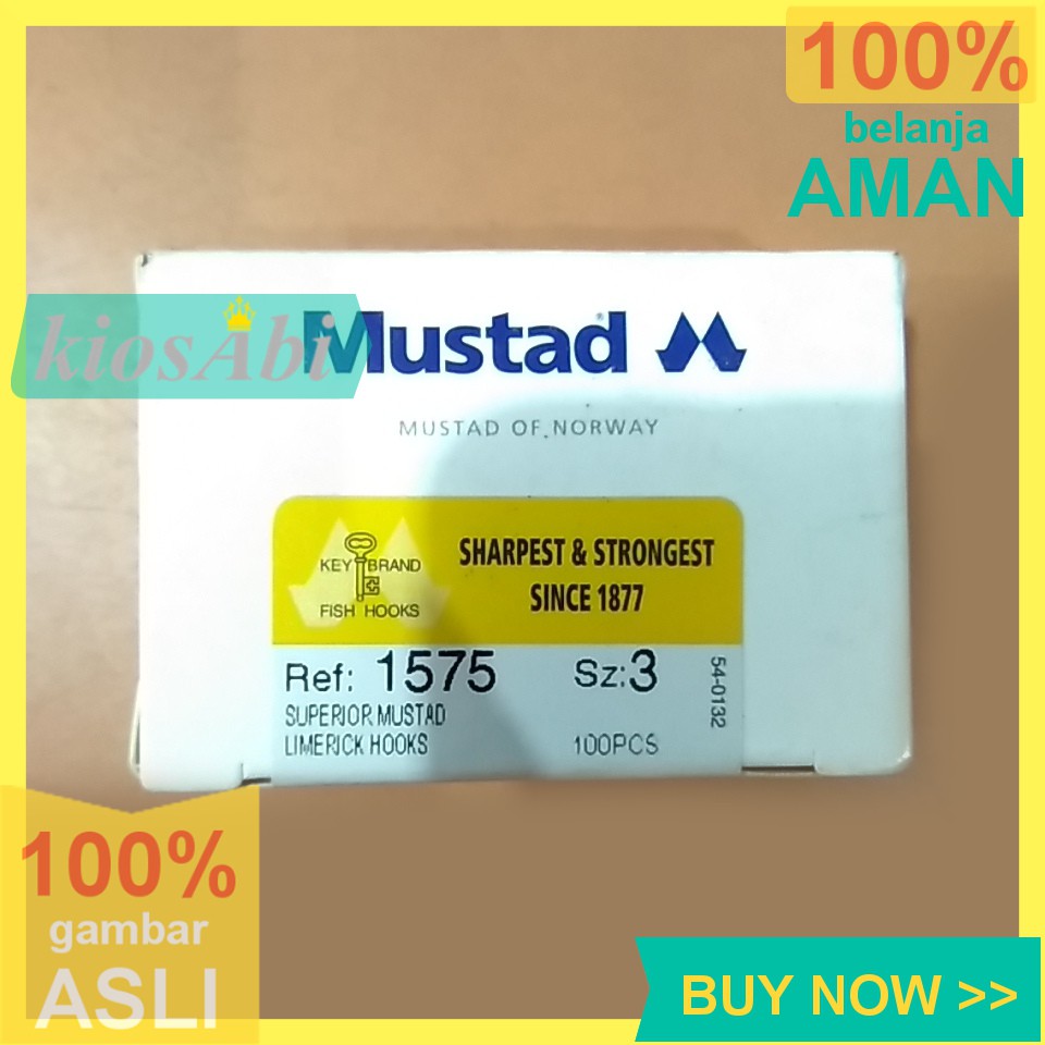 KAIL MATA PANCING merk MUSTAD Qual 1575 no 3 isi 100pcs