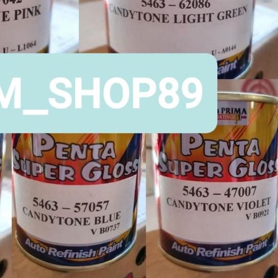 ◙ Cat Penta Super Gloss Candytone Merah Kuning Biru Hitam Hijau Ungu Violet Pink Orange ISI 200 GRAM