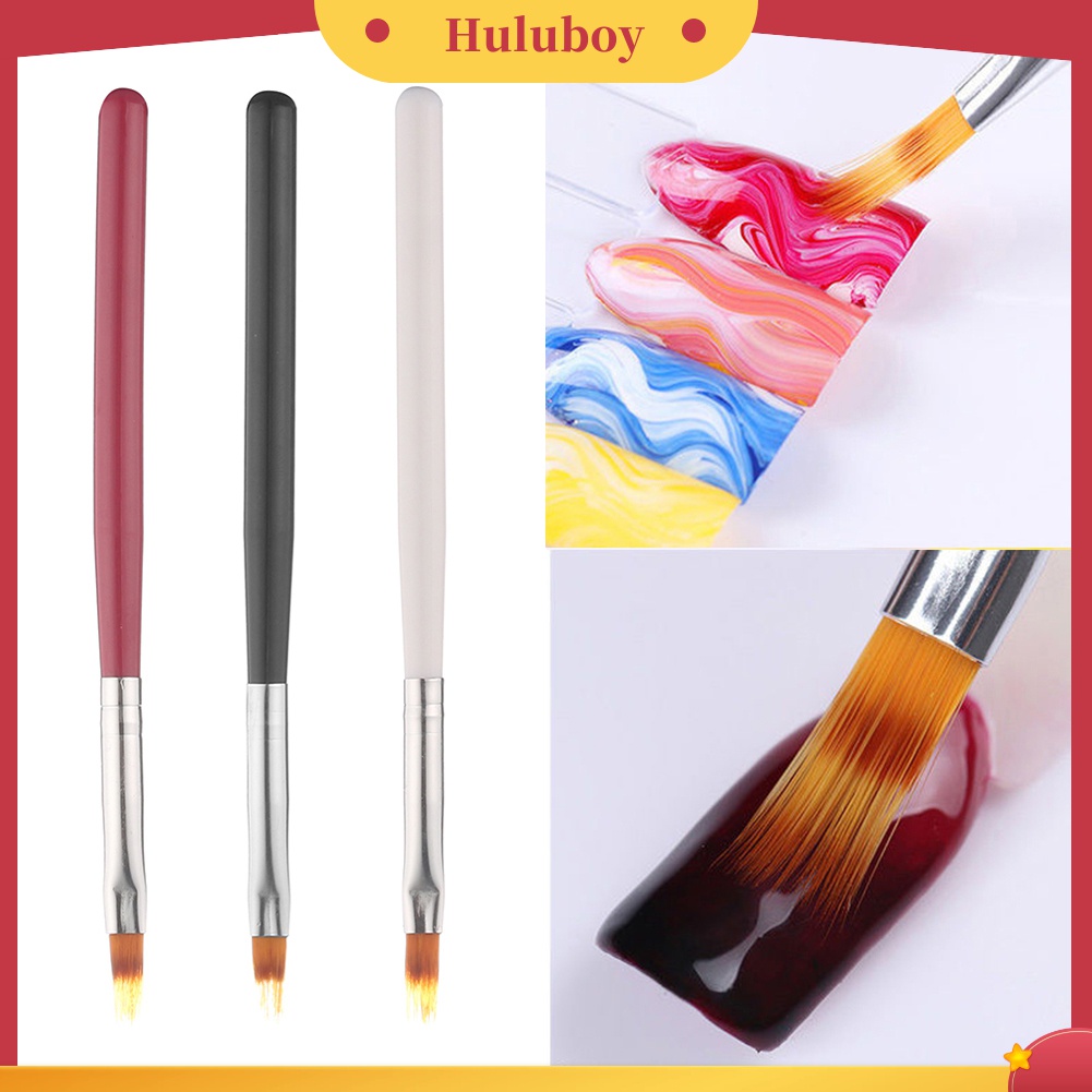 Huluboy Huluboy♡ Pen Brush Nail Art UV Gel Gradasi Gagang Plastik Untuk Manicure