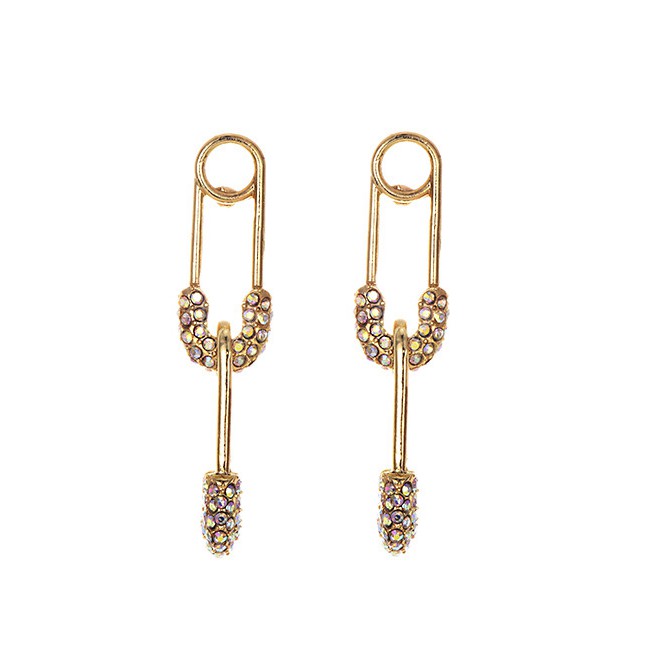 LRC Anting Tusuk Fashion Alloy Diamond Stud Earrings F788XX