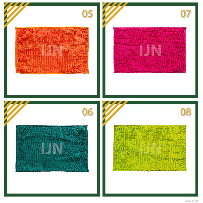 IJN Keset Cendol Import Anti Selip/Slip Keset Kaki / Keset Lantai / Keset Cendol Doff Mickrofiber Berbagai Merk Harga Terjangkau