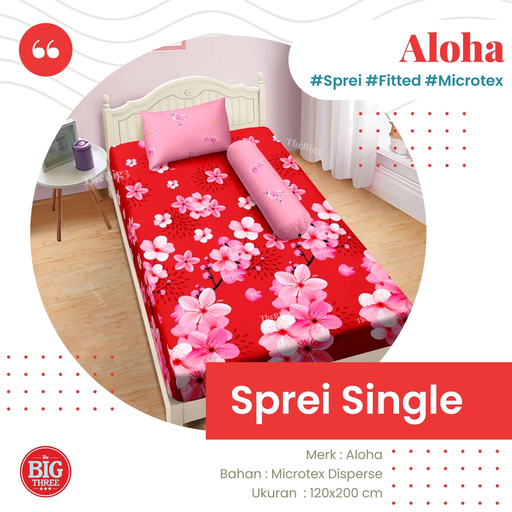 ALOHA Sprei 120x200 motif Denta Jarvis Norin Torino Fanny Hillary Pineapple Zieta - Single 120 SP