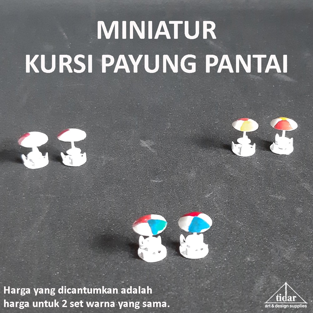 

[MR] Miniatur Maket Kursi Payung Pantai / Kolam Renang / Gazebo Skala 1:200