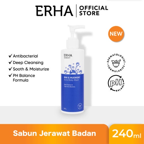 ERHA ACNEACT BHA &amp; MUGWORT  Acne Body Wash 240ml