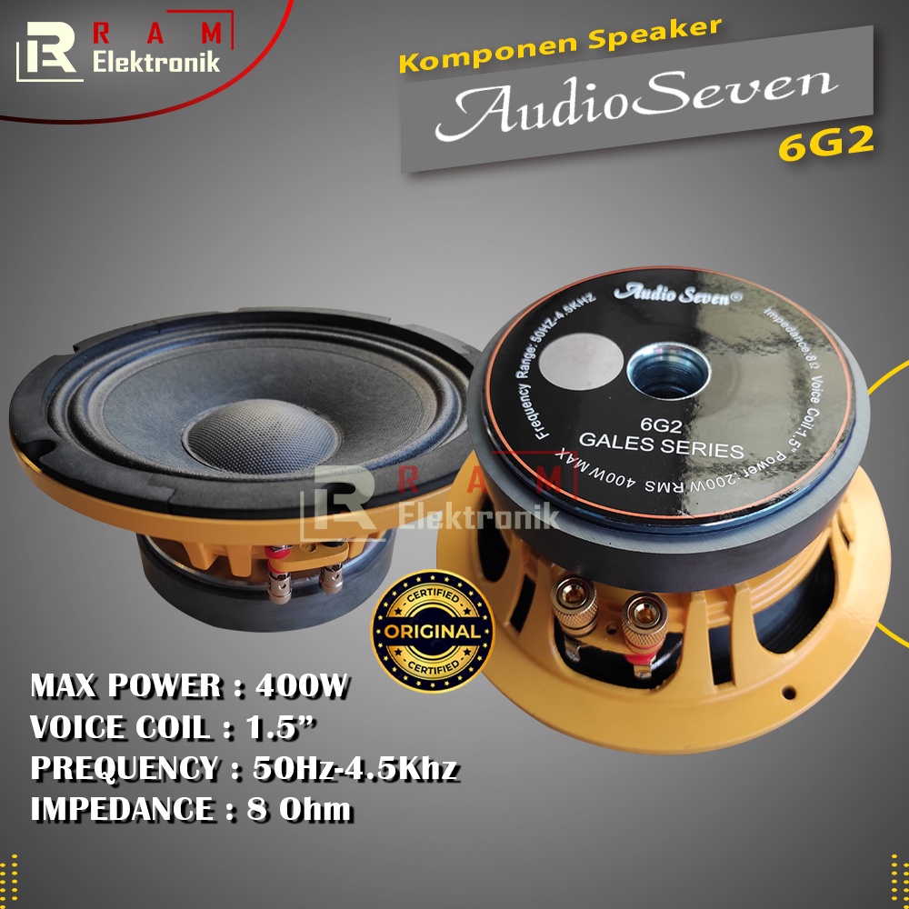 Komponen Spiker Speaker 6 Inch Audio Seven 6G2 6 G2 Original