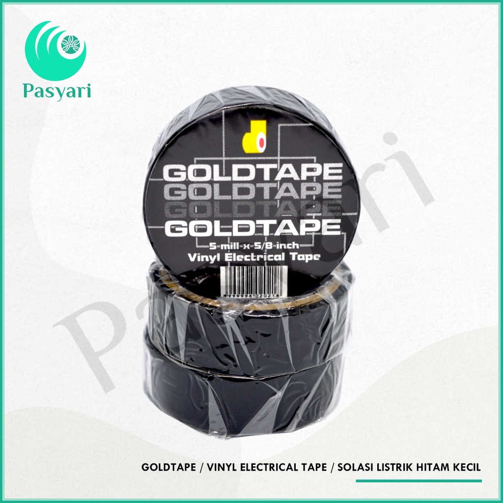 

GoldTape / Vinyl Electrical Tape / solasi listrik hitam kecil