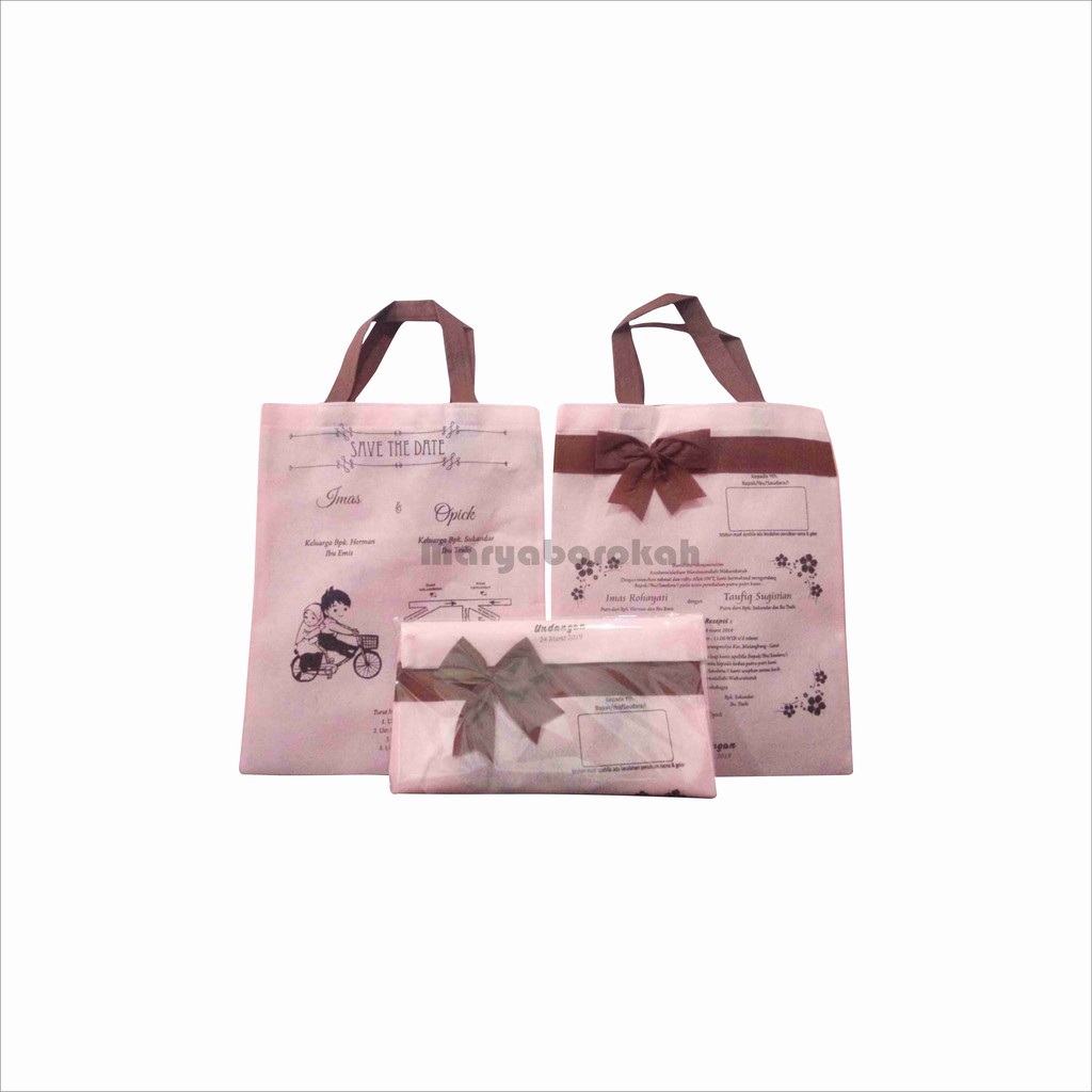 Undangan Pernikahan Cantik Wedding Invitation Bag Murmer Bermanfaat Harga Bersahabat