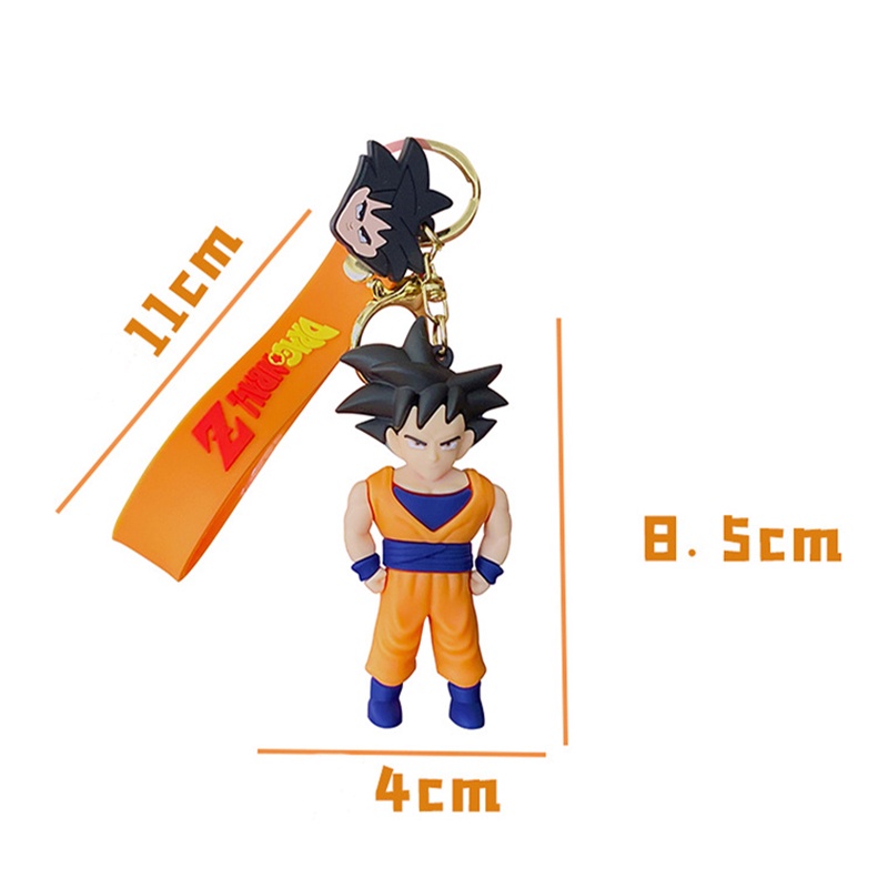 Gantungan Kunci Bentuk Boneka Dragon Ball Son Goku Gohan Bahan Silikon Untuk Anak Laki-Laki / Perempuan