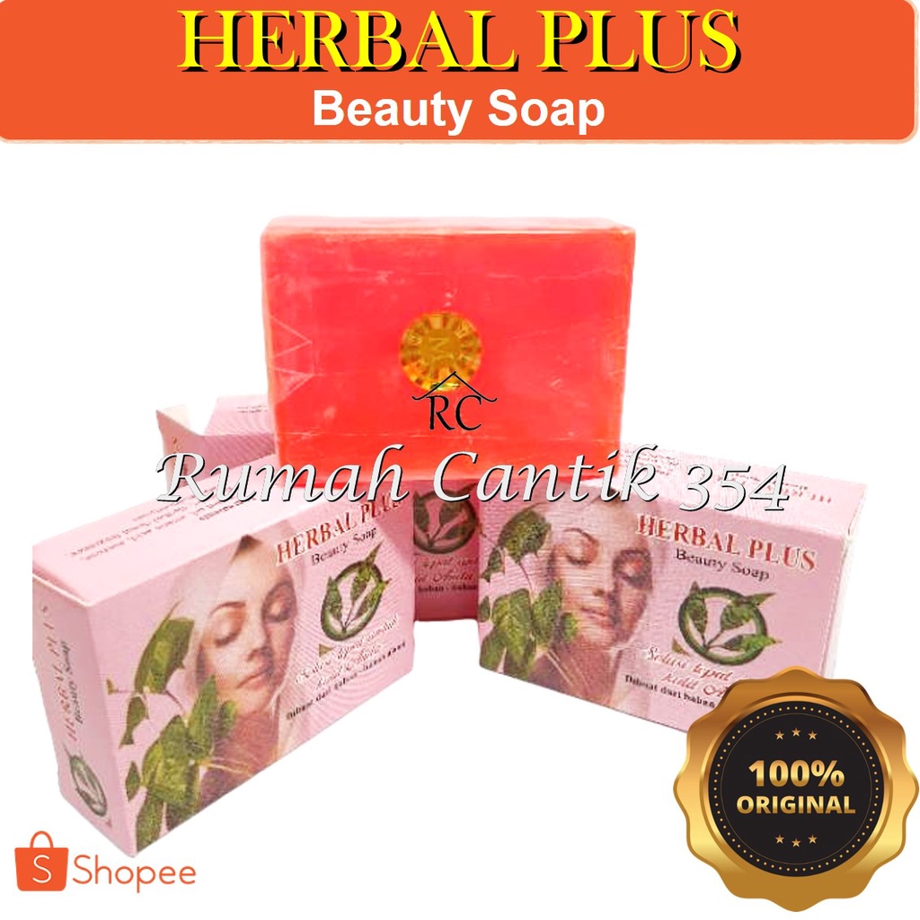 Herbal Plus Beauty Transparant Soap 70 gr Rumah Cantik 354 Sabun Batang yang Dapat Mencerahkan dan Membersihkan Kulit Wajah