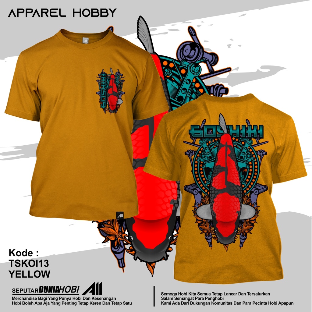 KAOS IKAN KOI GOSHIKI KOI13 YELLOW TSHIRT