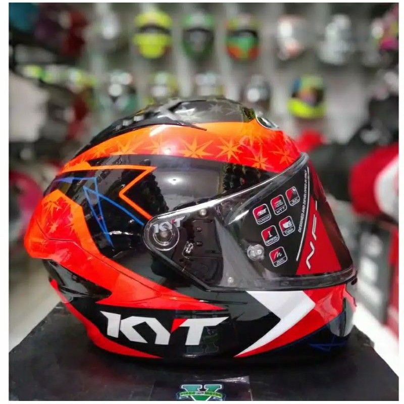 KYT HELM NFR MOTIF AUGUSTO FERNANDEZ GP EDITION BLACK RED KYT ORIGINAL