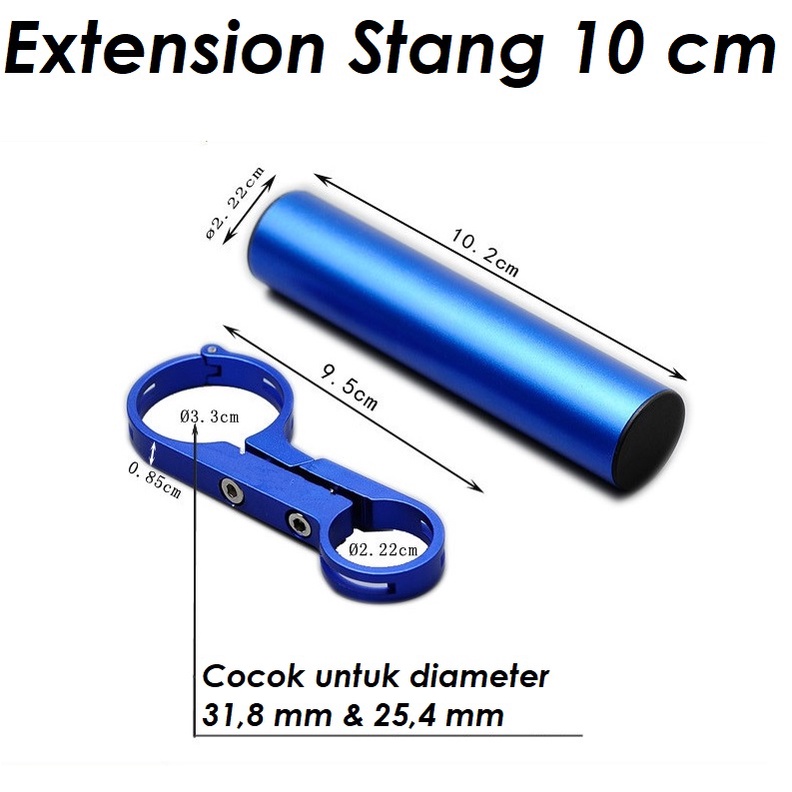 Extension stang extender handlebar sepeda / motor bracket tambahan mounting holder HP GPS lampu Bel