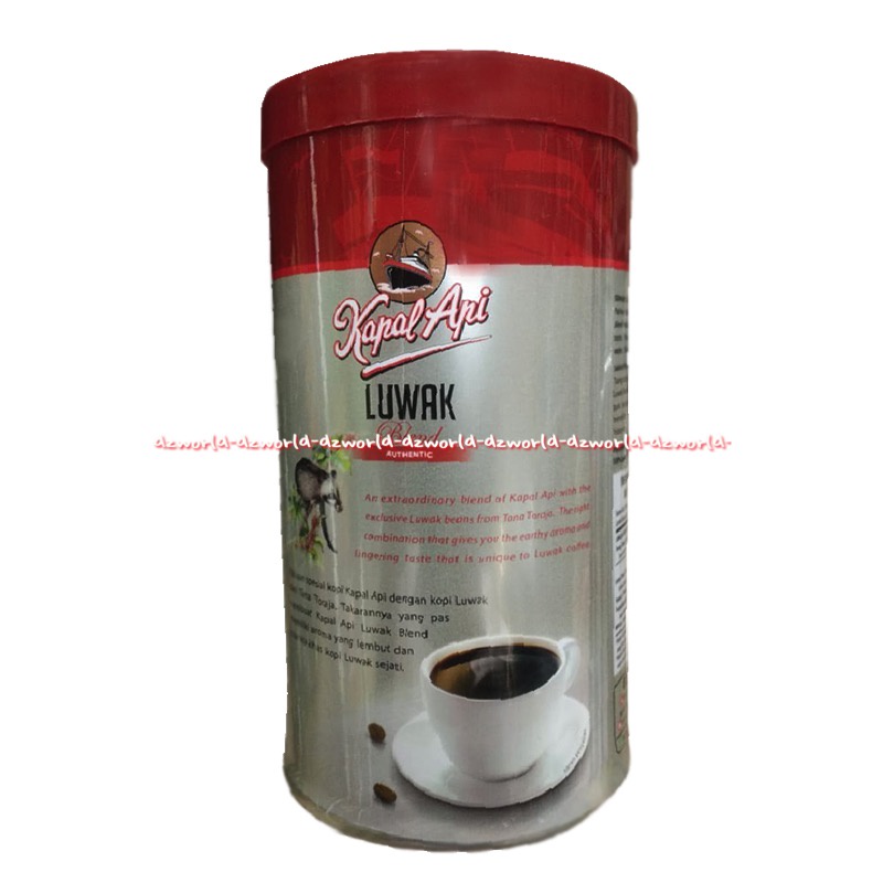Kopi Kapal Api luwak Blend Kaleng 200gr Kopi di Giling Bubuk Kaleng Coffee Kapalapi