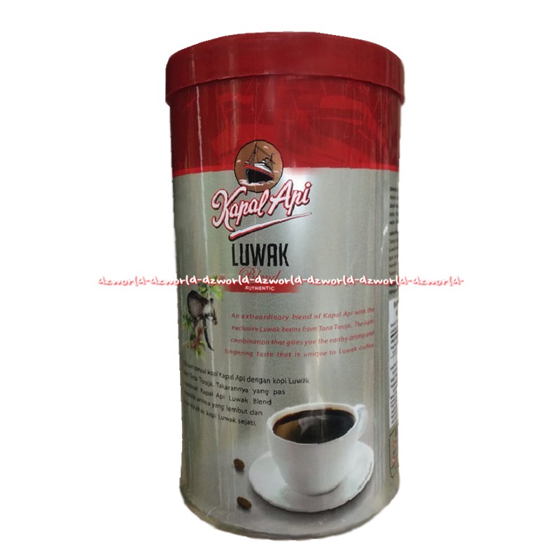 Kopi Kapal Api luwak Blend Kaleng 200gr Kopi di Giling Bubuk Kaleng Coffee Kapalapi