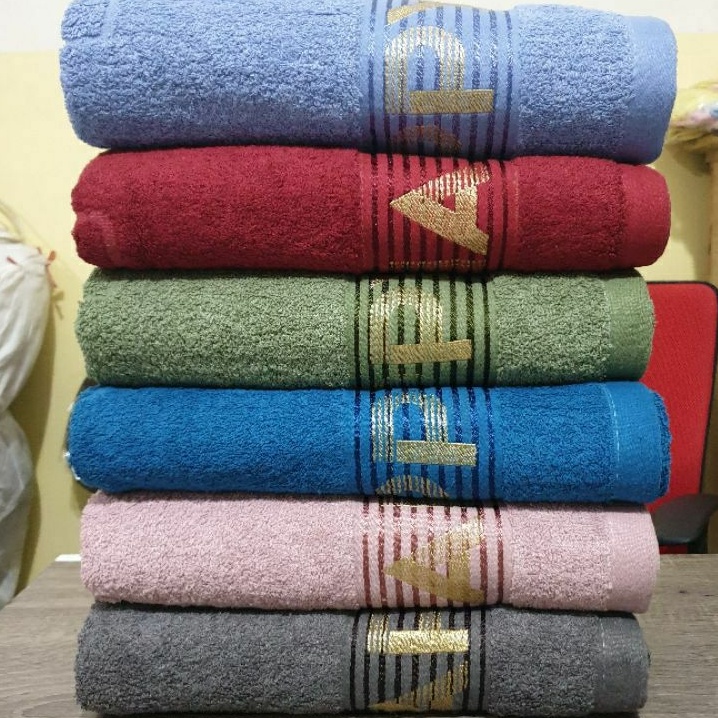 HANDUK MANDI KATUN 70X140cm TEBAL - HAPPY TOWEL