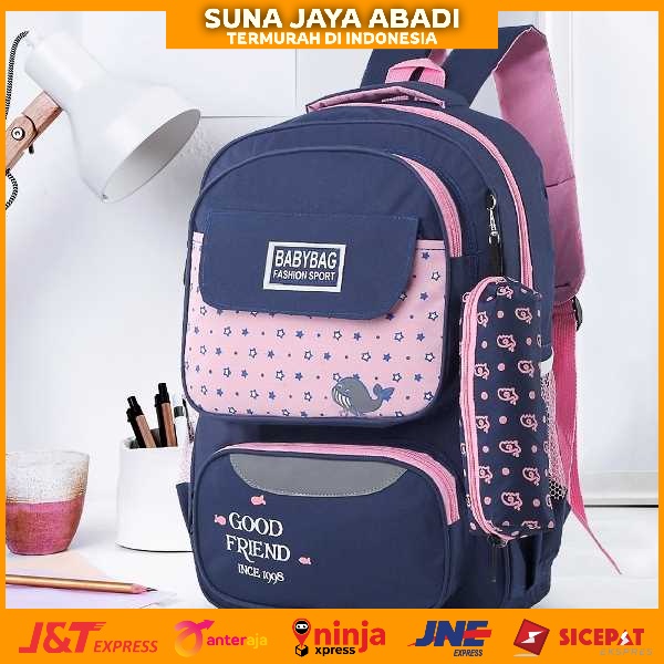 Tas Punggung/Backpack Anak 2in1 LRPD LP 639 | Harga Murah | Bahan Terbaik | Cewek Cowok | Design ter