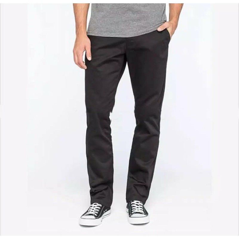 Celana Panjang Chino/Cino/Chinos Pria/Cowok casual - Krem(Cream)/Abu(Grey)/Hitam(Black)