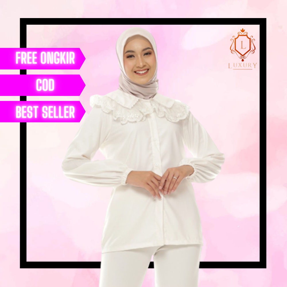 Blouse Model Tunik Blus Turki Baju Kekinian Lengan Panjang Wanita Kerja Turkey 2022 Viral Lebaran Or