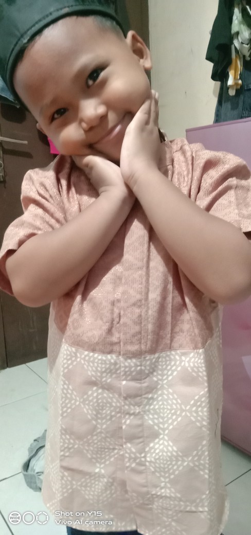 Open Preorder Kemeja Batik Couple Anak & Ayah Panjang / Pendek, Kombinasi Krem