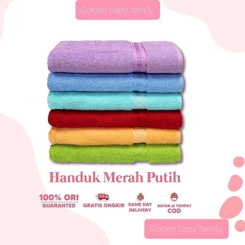 Handuk MERAH PUTIH  MANDI Dewasa 70x140