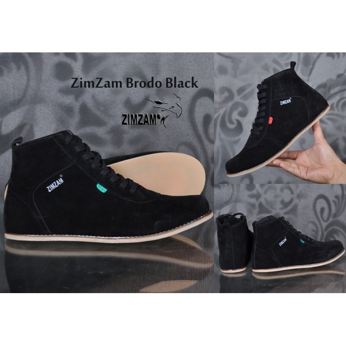 Promo Sepatu Pria Brodo Suede Hitam Terlaris Murah