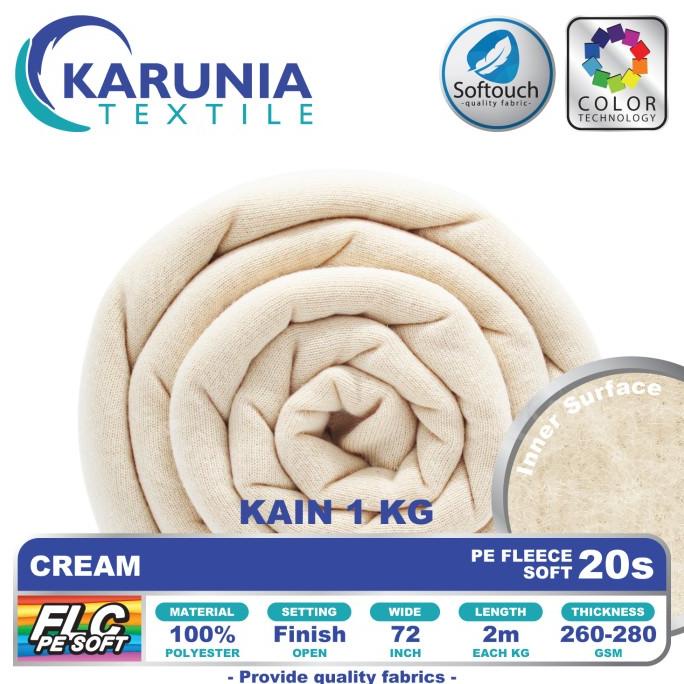 PE Fleece 20s | Cream | Kain | Karunia Textile
