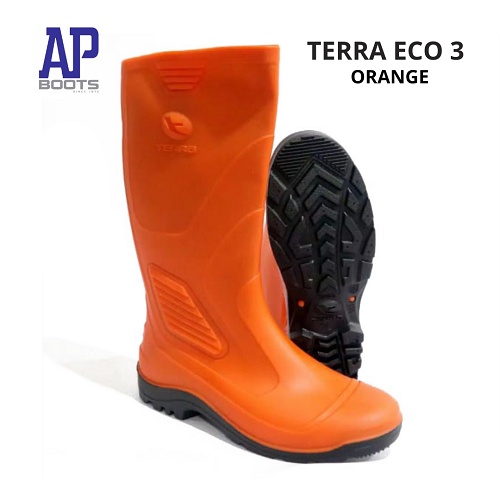 BISA COD - AP Terra Eco 3 Orange - Sepatu Boot Panjang - AP Boots Terra Eco 3 Orange Size 39-43 - Sepatu Boots Karet Orange - FANZ STORE