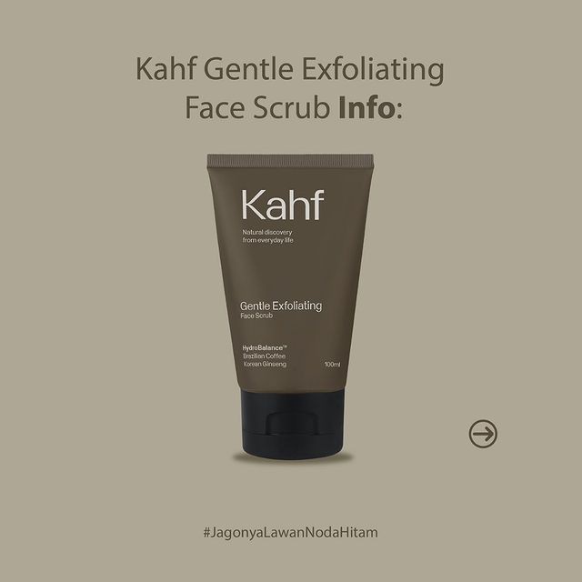 KAHF Gentle Exfoliating Face Scrub 100ml - Sabun Muka Penghilang Noda Flek Hitam Wajah Pria