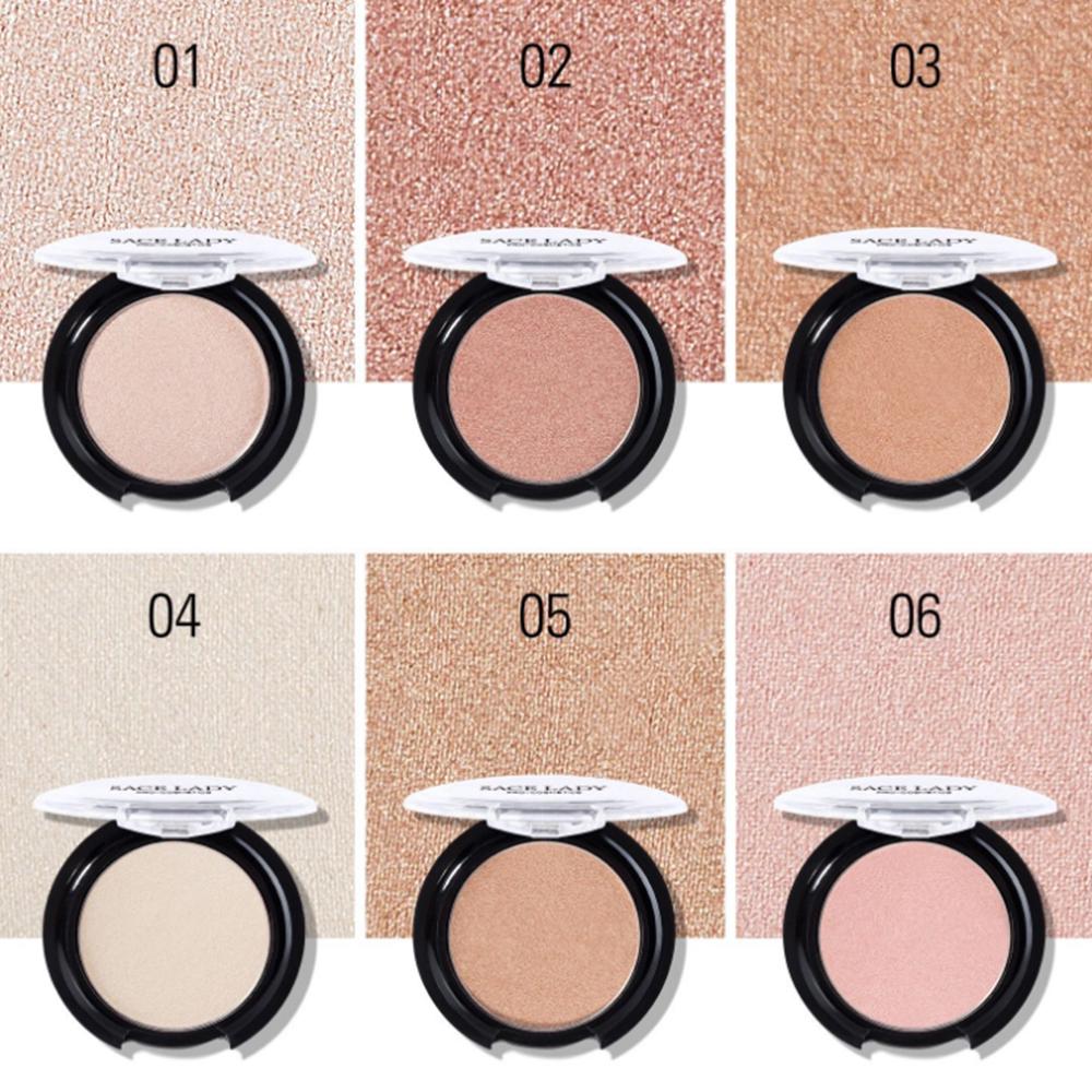 SACE LADY Highlighter Palet  6 Warna  Natural untuk Makeup 