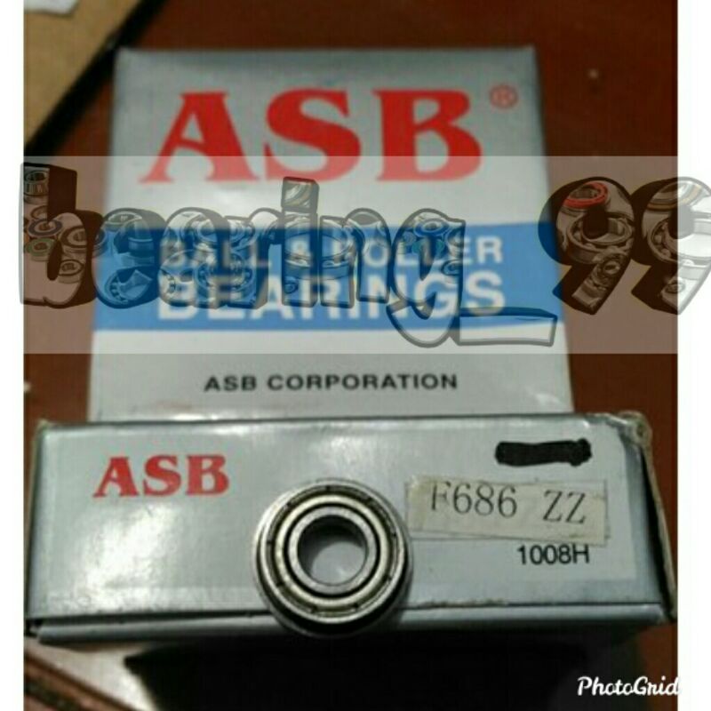 Bearing F 686 ZZ ASB Uk 6x13x5 mm Laher Laker Bering F 686 ZZ F686 ZZ ASB 6 x 13 x 5 mm WITH FLANGE