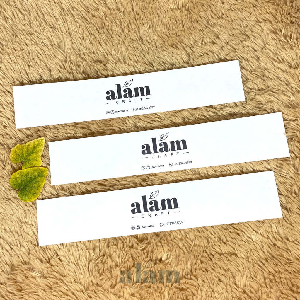 

Roll Label / Label Hijab Custom bahan BC Putih (HITAM)