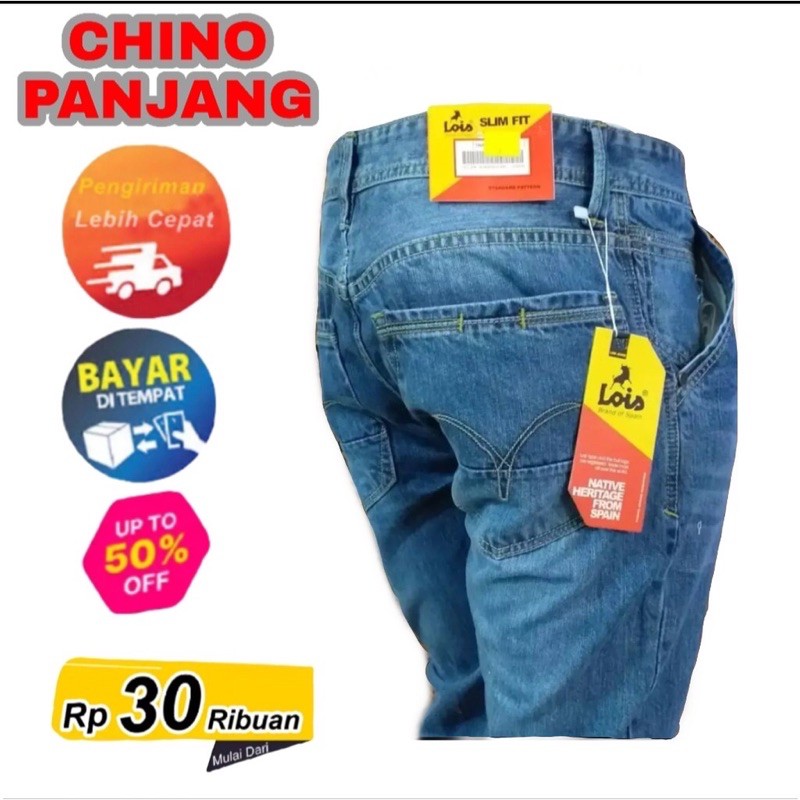 promo cuci gudang Celana panjang jeans pria lois terlaris termurah bisa bayar ditempat  [ COD ]-3