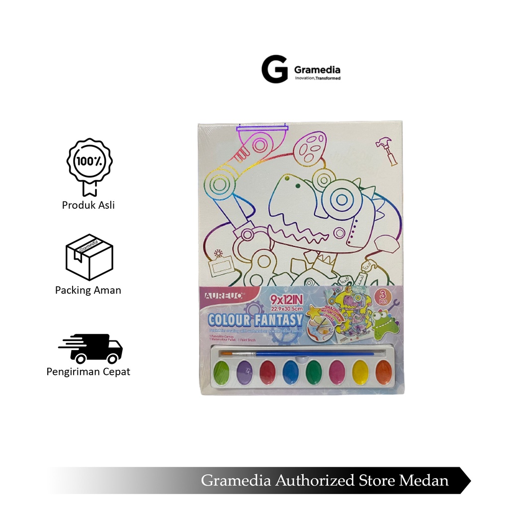 

Gramedia Medan - PHOENIX CANVAS SET COLORFANTASY WATERCOLOR - DINOSAUR
