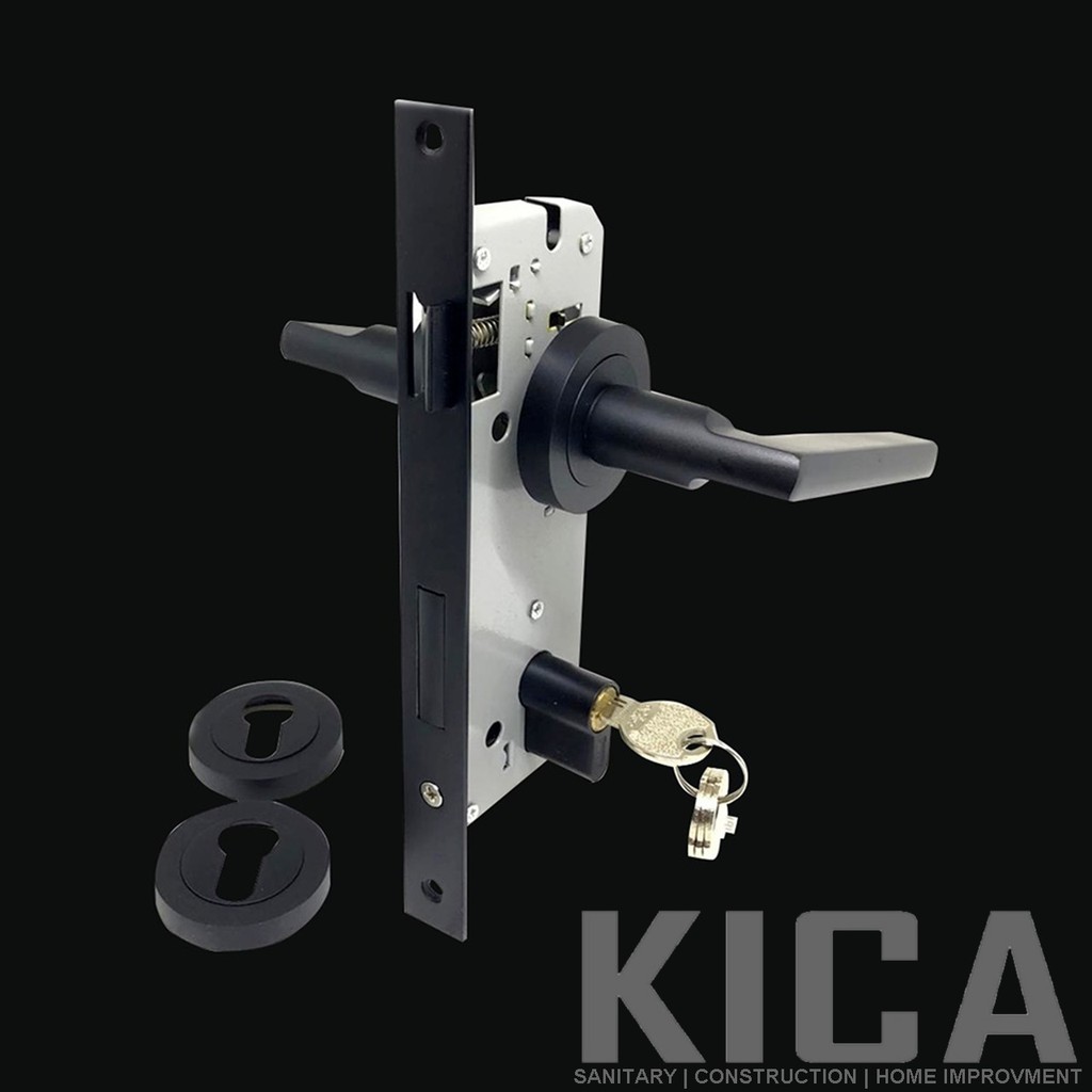 KUNCI PINTU PISAH / GAGANG PINTU PISAH / HANDLE GAGANG PINTU HITAM / BLACK SERIES