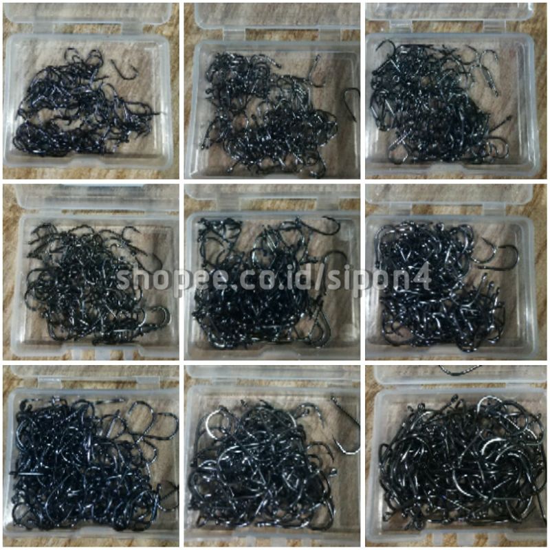 [BISA COD] Kail Pancing Murah Per Box Mata Tajam Fishing Hook nomor 3/4/5/6/7/8/9/10/11/12