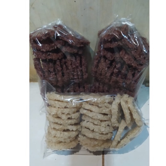 Rengginang Ketan Putih Original dan Rengginang Ketan Hitam Original Cemilan Mentah Makanan Oleh-Oleh