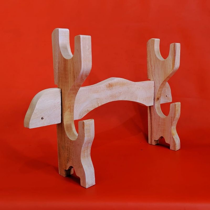 Dudukan Stand Katana / Pedang Natural 2/3/5/10 Tahap