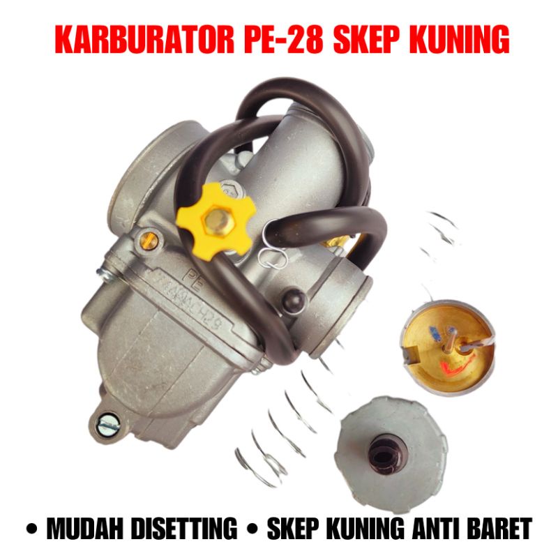 KARBU KARBURATOR PE 28 PE28 KEIHIN KODE A115 SKEP KUNINGAN MUDAH DISETTING