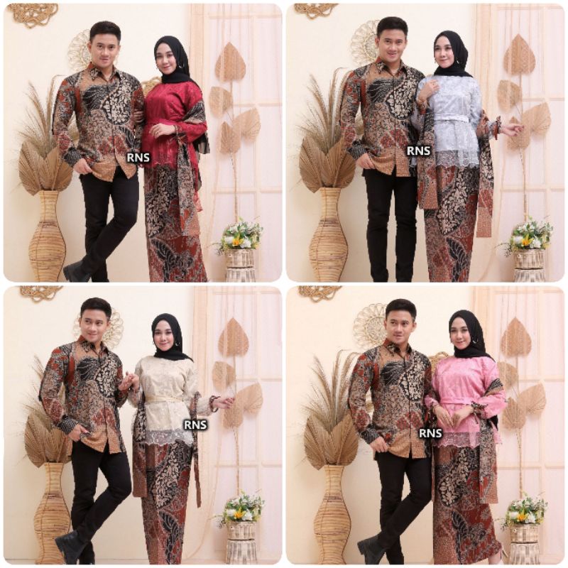 COUPLE SET KEBAYA TUNANGAN BAJU PESTA LAMARAN BATIK SARIMBIT READY JUMBO