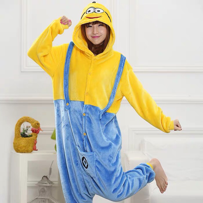 BAJU ONESIE KOSTUM MINION DESPICABLE ME PIYAMA KIGURUMI COSPLAY BAJU TIDUR