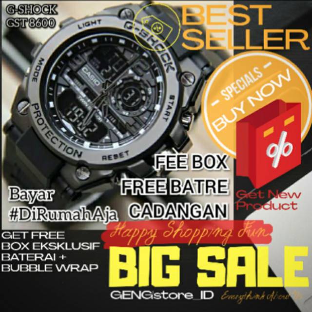 Murah JAM BERKUALITAS Free Box Free Baterai G-SHOCK CASIO GST-8600