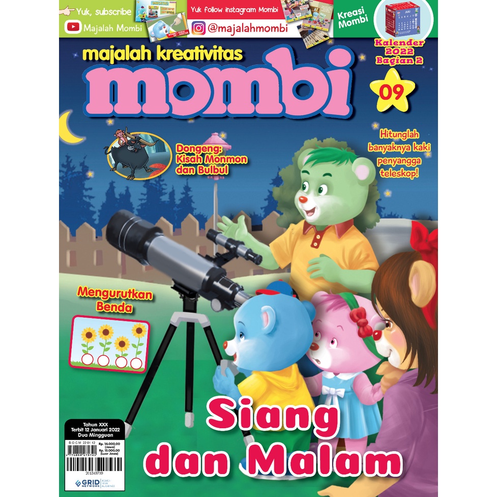 Majalah anak MOMBI Terbaru Januari 2022
